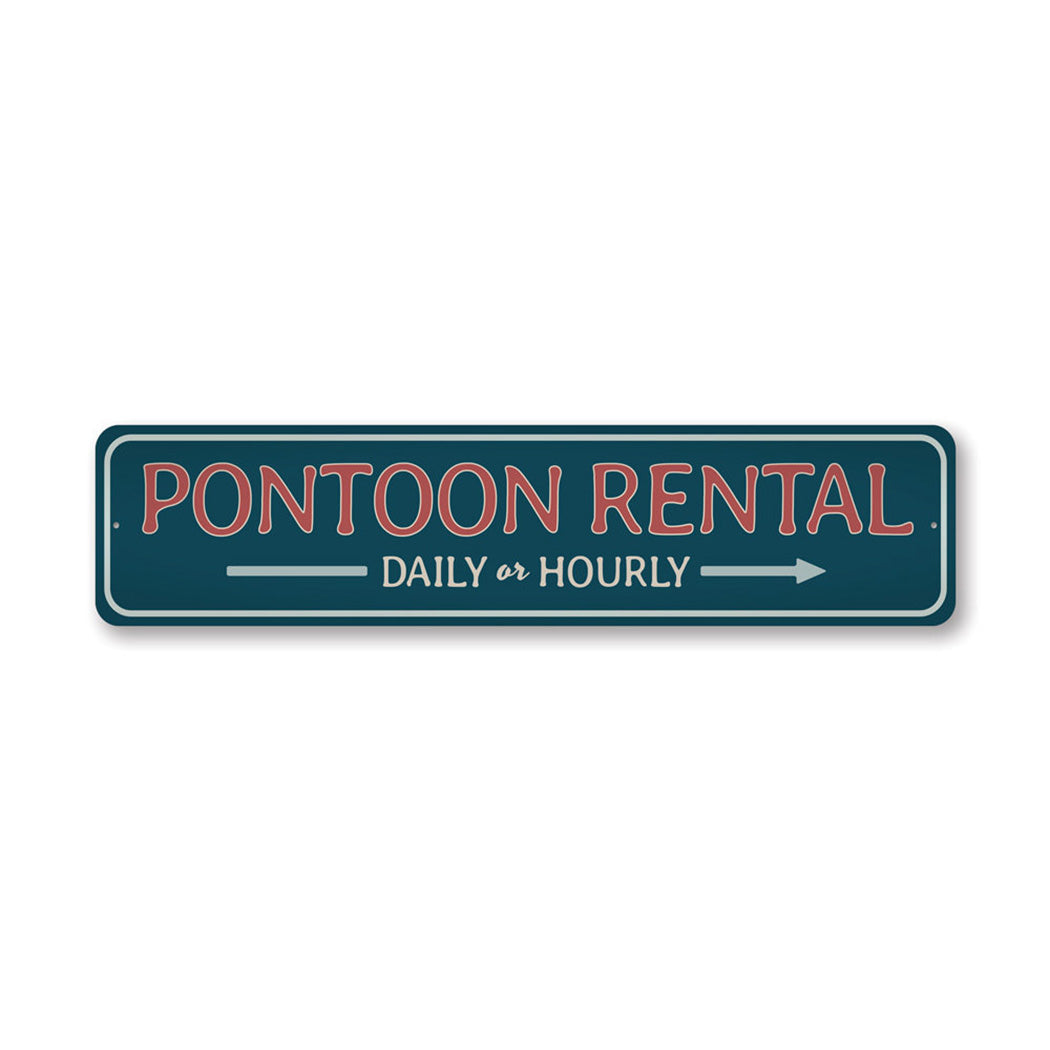 Pontoon Rental Metal Sign