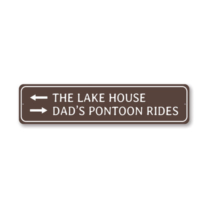 Pontoon Rides Metal Sign