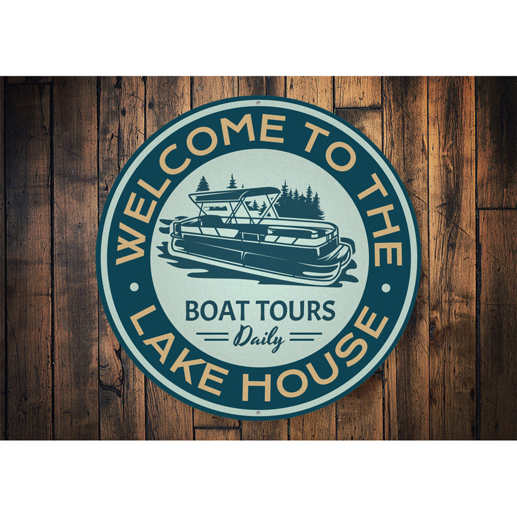 Welcome to the Lake House Decorative Sign, Boat Tours Sign