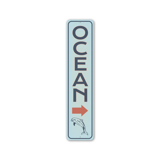 Ocean Metal Sign