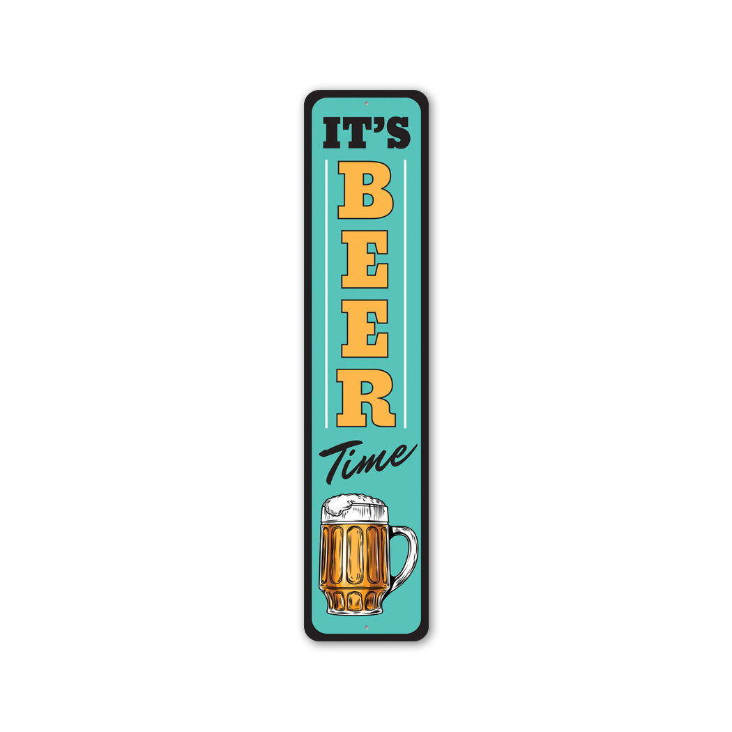 Beer Time Metal Sign