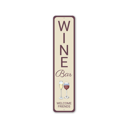 Wine Bar Welcome Metal Sign