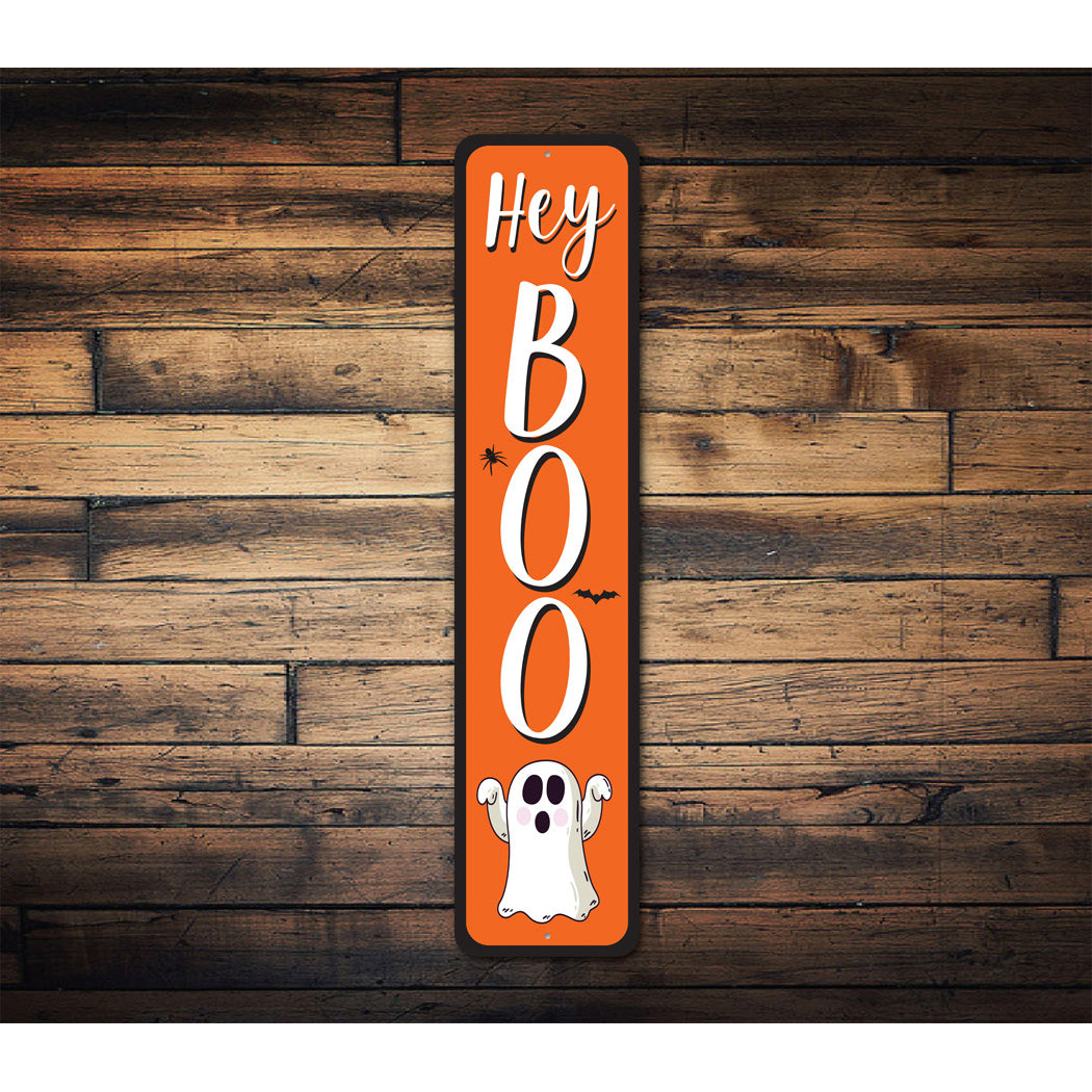 Hey Boo Ghost Halloween Sign