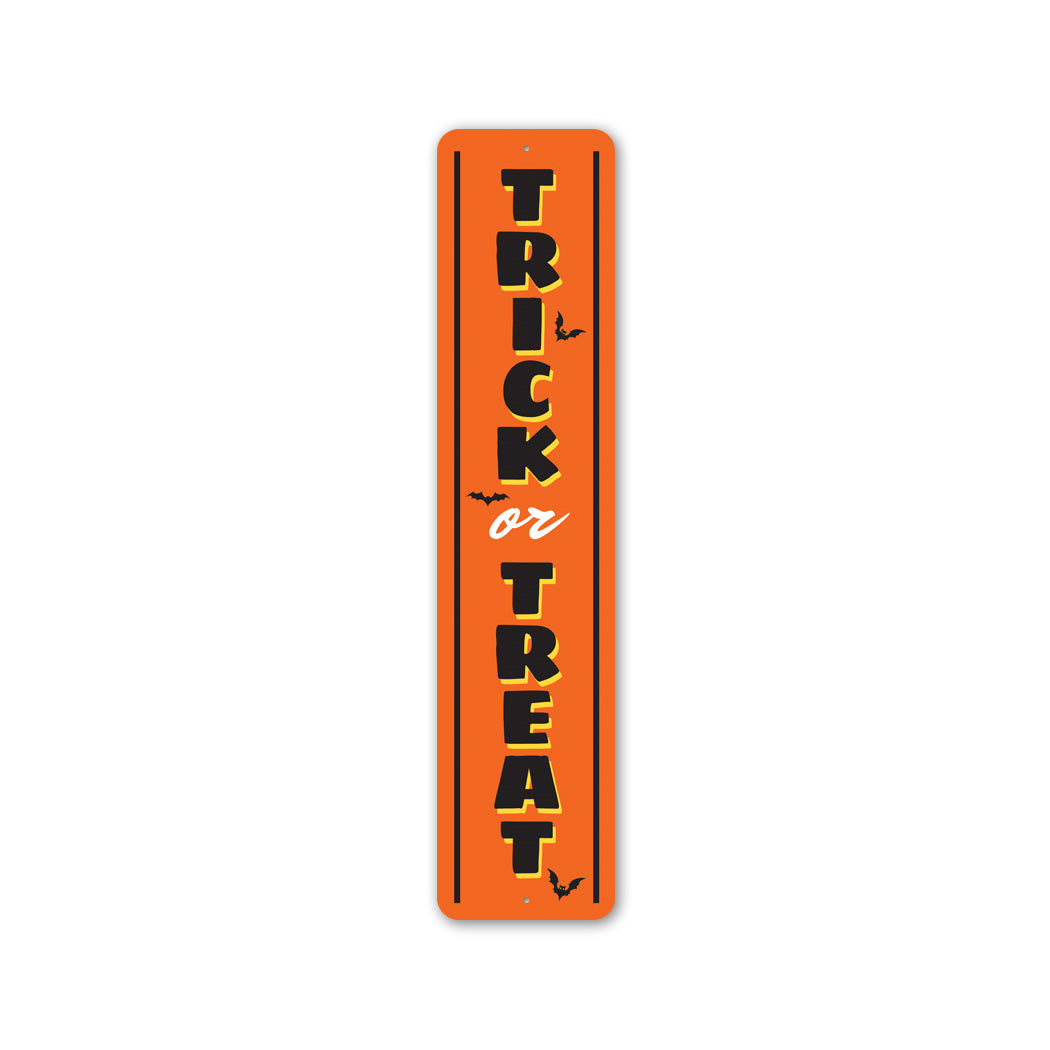 Trick or Treat Halloween Porch Metal Sign