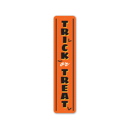 Trick or Treat Halloween Porch Metal Sign