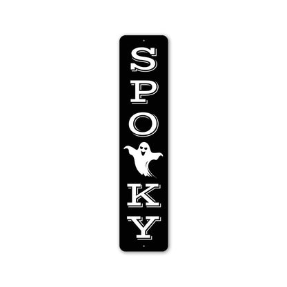 Spooky Ghost Metal Sign