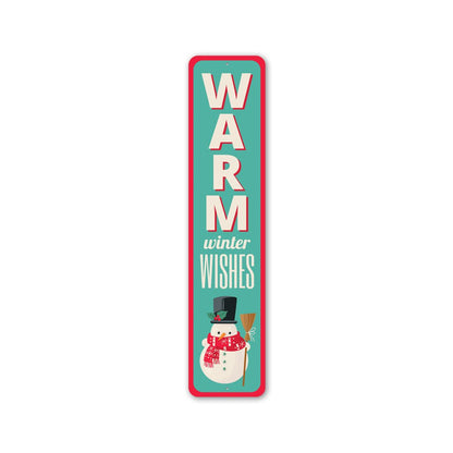 Warm Winter Wishes Metal Sign