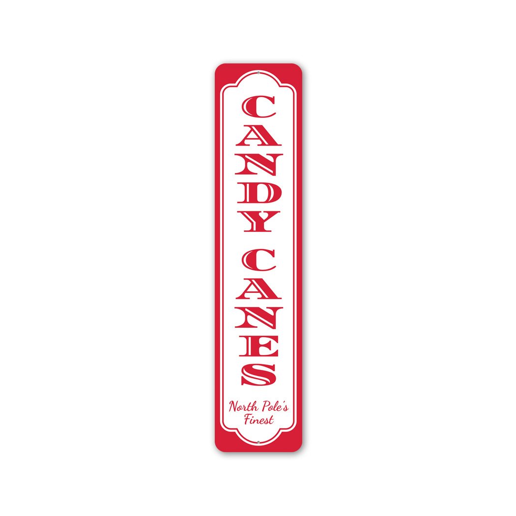 Candy Canes Metal Sign