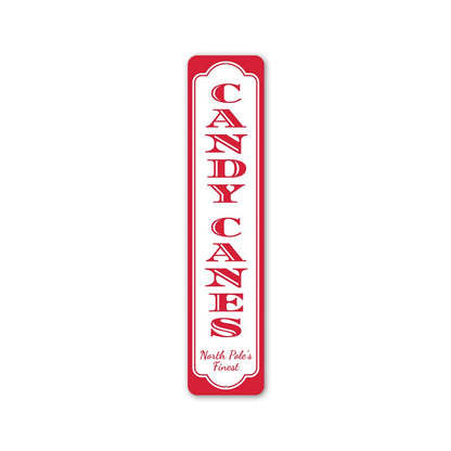 Candy Canes Metal Sign