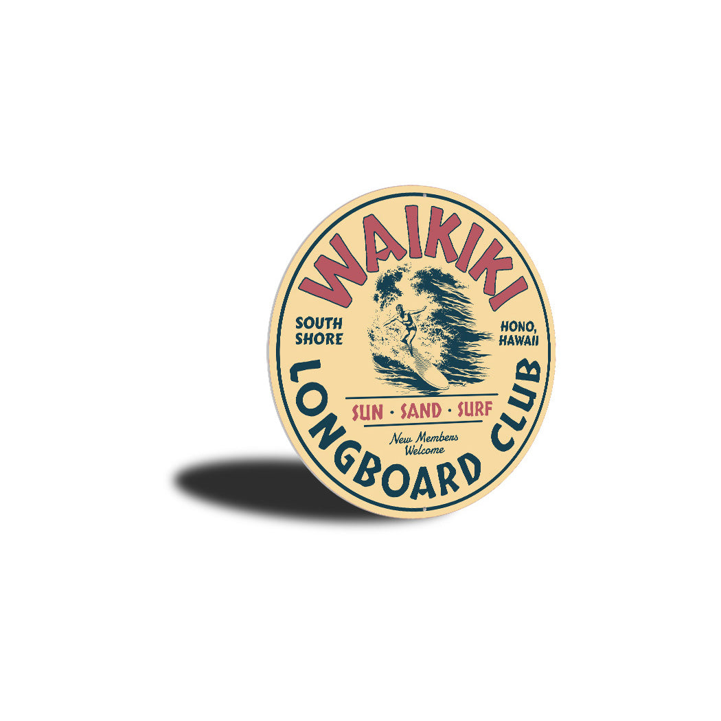 Waikiki Longboard Club Sign