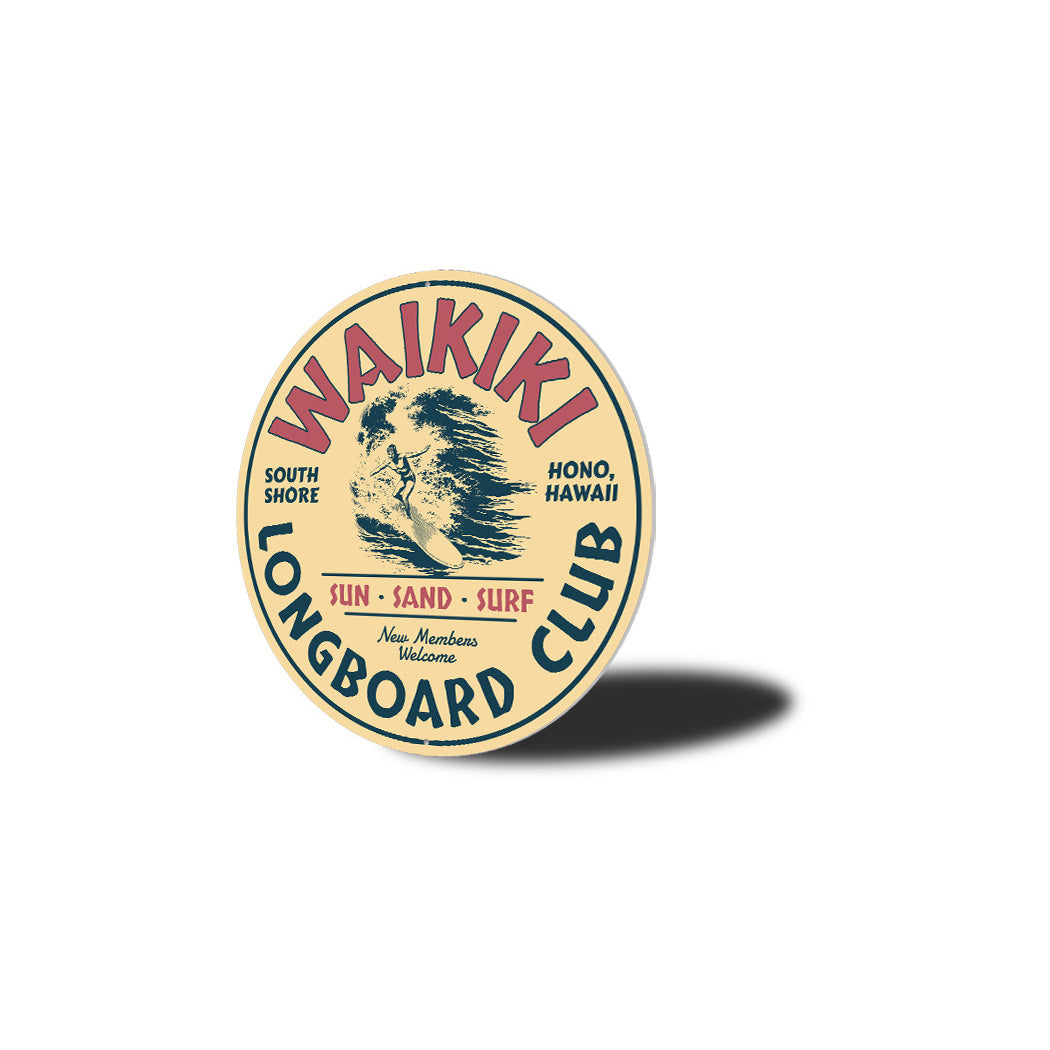 Waikiki Longboard Club Sign