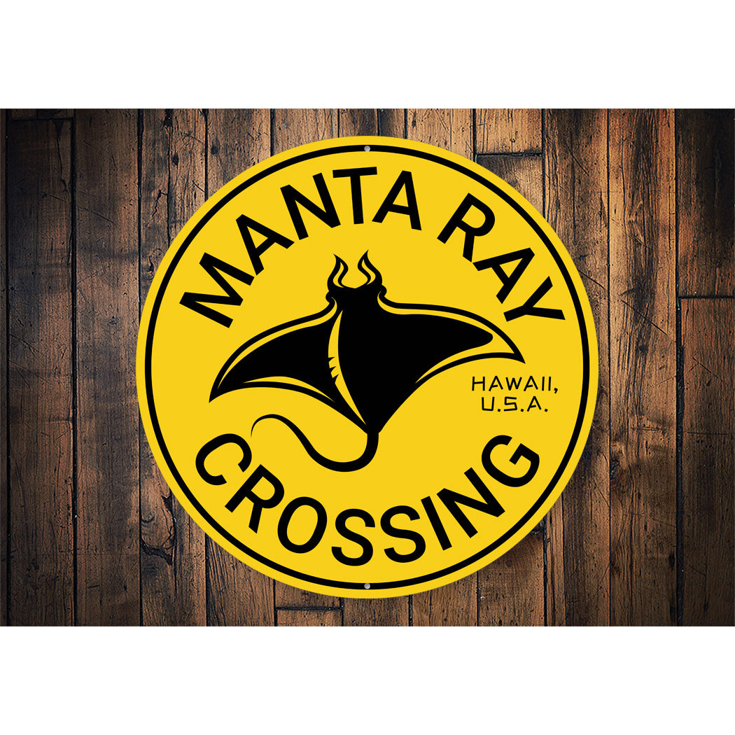 Manta Ray Crossing Sign