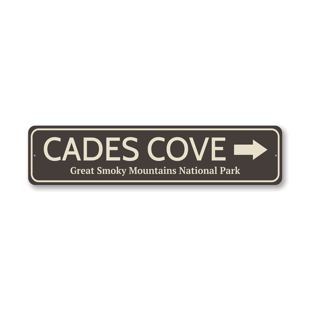 Cades Cove National Park Metal Sign
