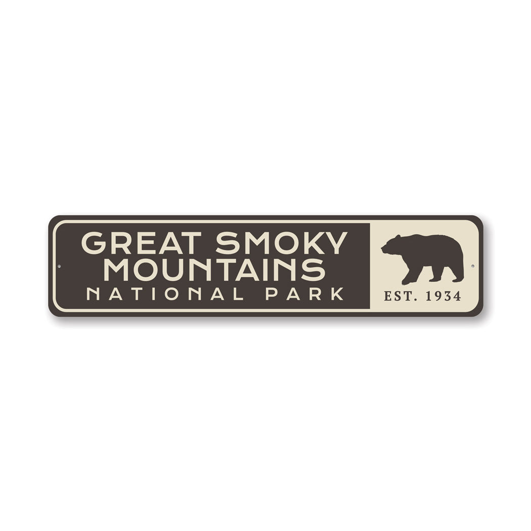 Great Smoky Mountains National Park Metal Sign