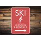 Ski Lessons and Rentals Sign