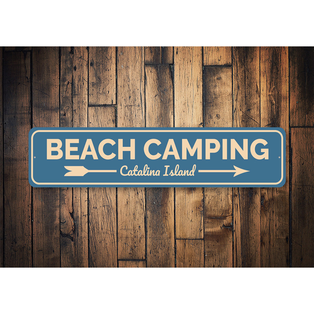 Beach Camping Sign