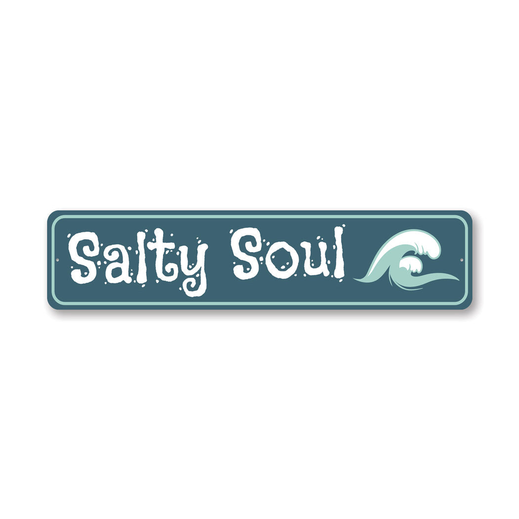 Salty Soul Metal Sign