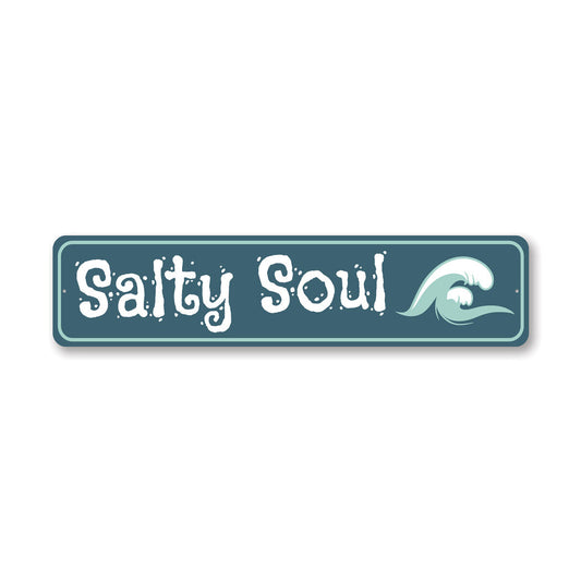 Salty Soul Metal Sign