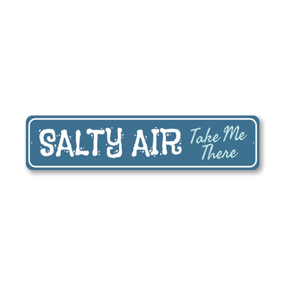 Salty Air Metal Sign