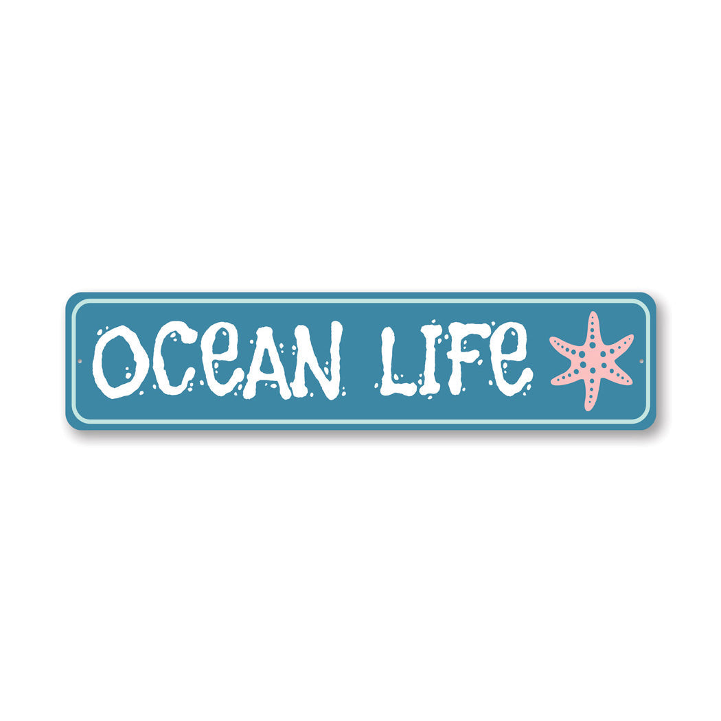 Ocean Life Metal Sign