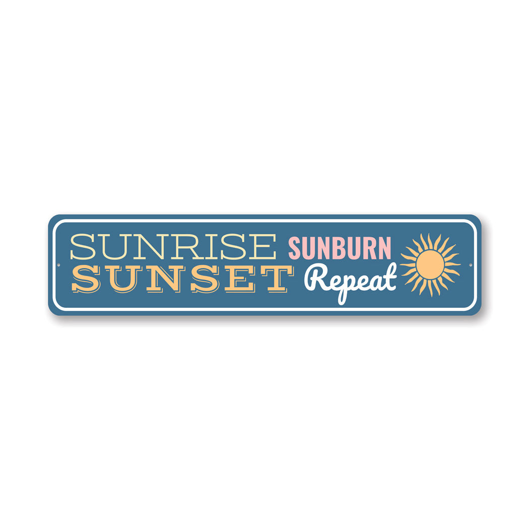 Sunrise Sunburn Metal Sign
