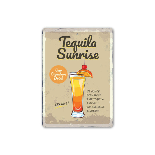Tequila Sunrise Signature Drink