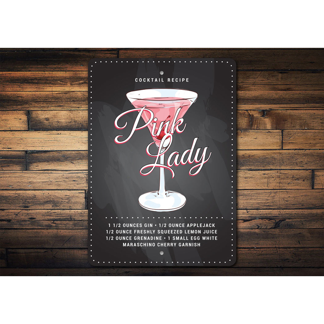 Pink Lady Signature Cocktail Drink