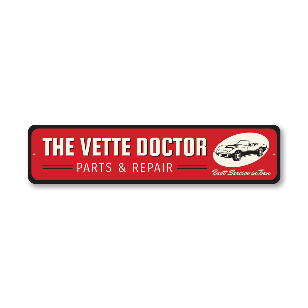 The Vette Doctor Chevy Corvette Sign