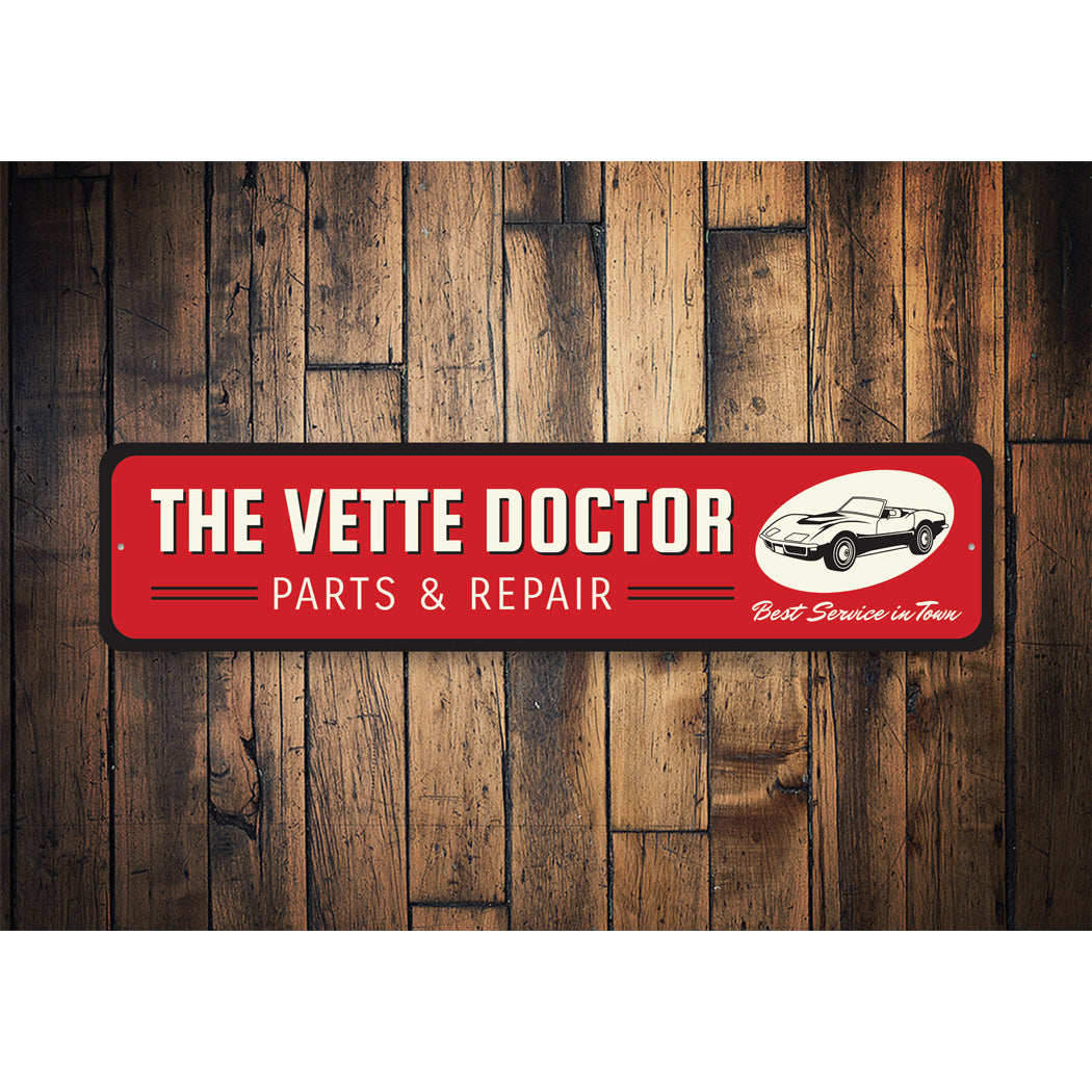 The Vette Doctor Chevy Corvette Sign