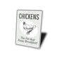 Chickens Pet Eggs Sign