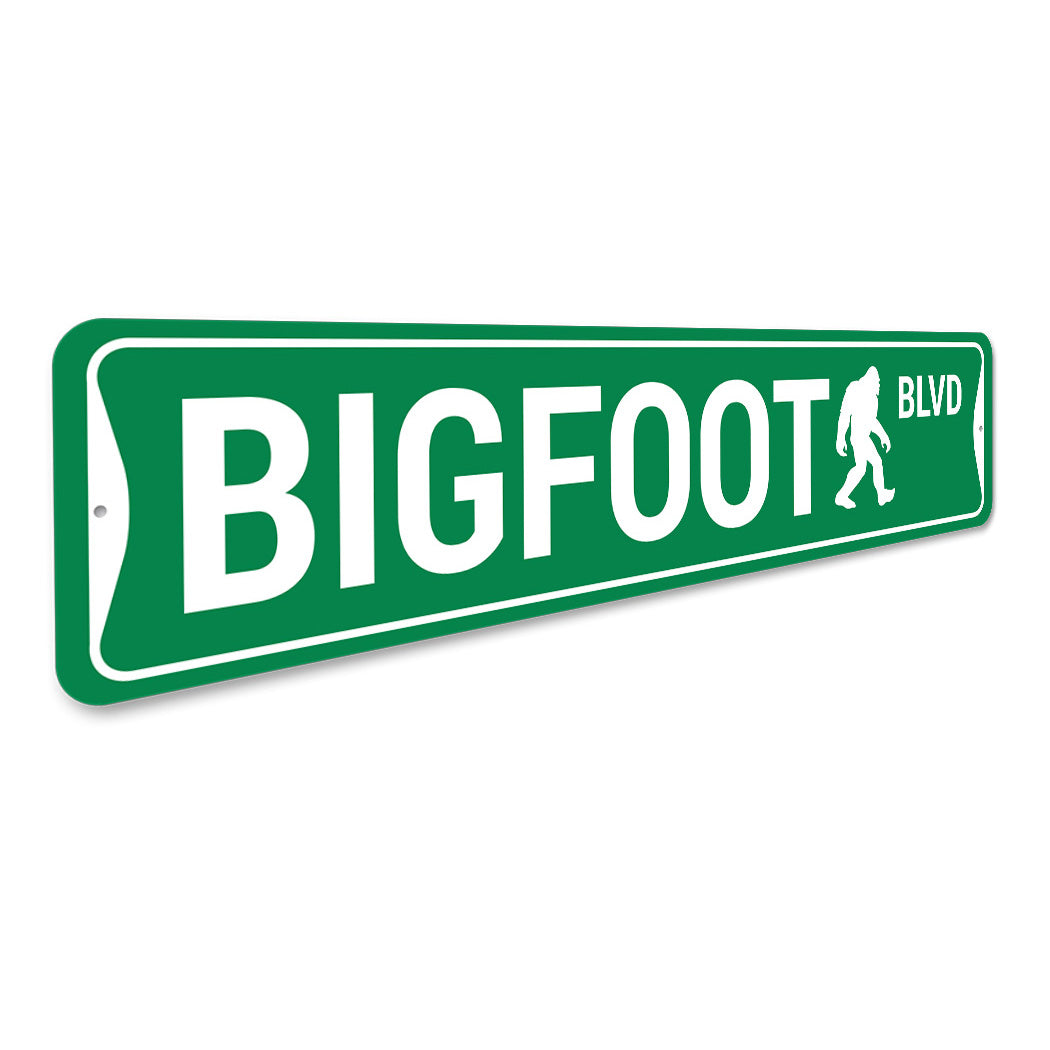 Bigfoot Blvd Metal Sign