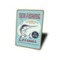 Sea Fishing Lessons Metal Sign