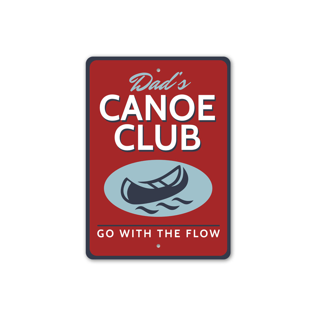 Dads Canoe Club Metal Sign