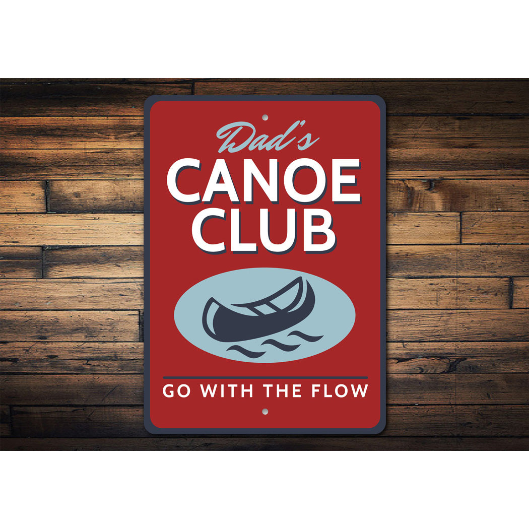 Dads Canoe Club Metal Sign