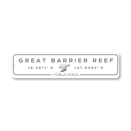 Great Barrier Reef Metal Sign