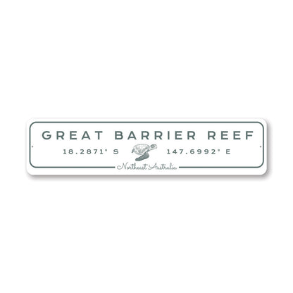 Great Barrier Reef Metal Sign