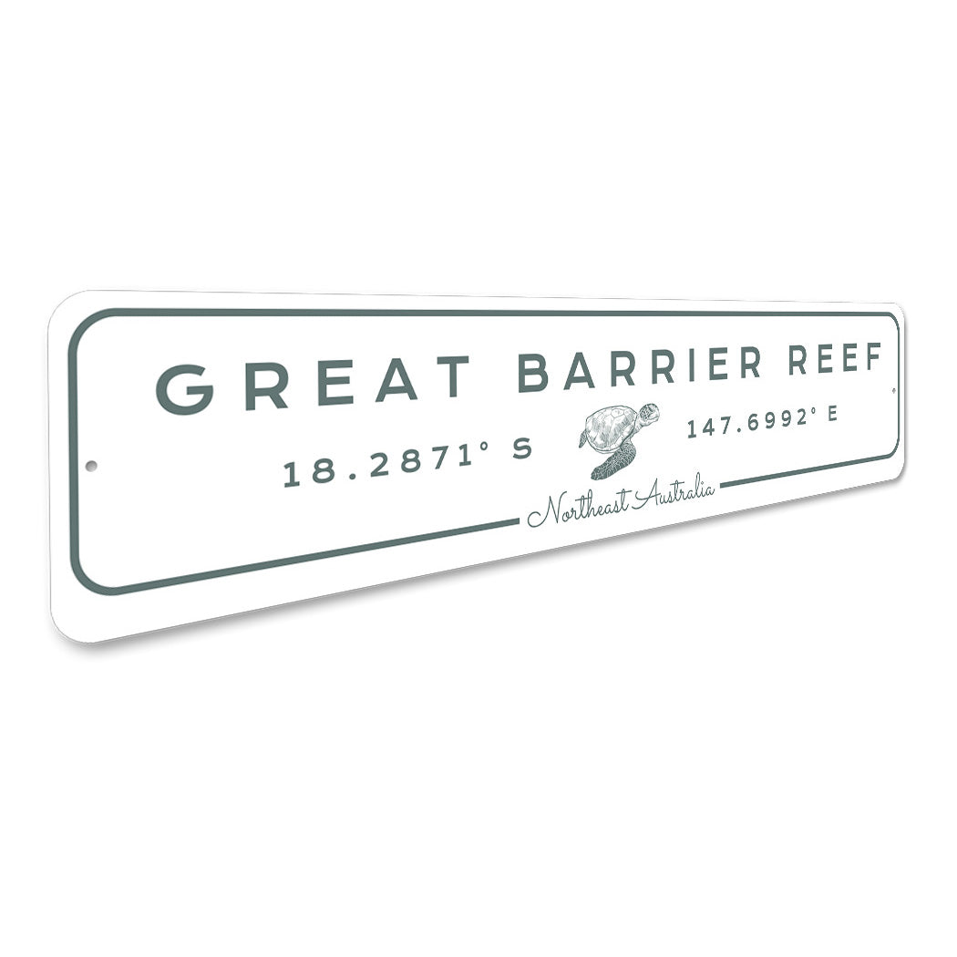 Great Barrier Reef Metal Sign