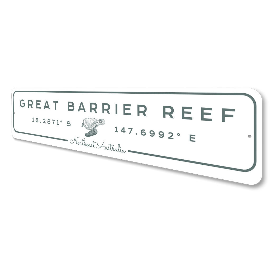 Great Barrier Reef Metal Sign