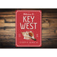 Key West Coordinates Conch Shell Sign