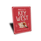 Key West Coordinates Conch Shell Sign