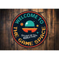 The Game Space Out of This World Circle Sign