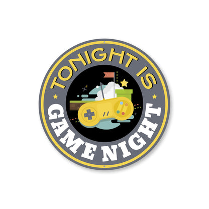 Tonight Is Game Night Circle Sign