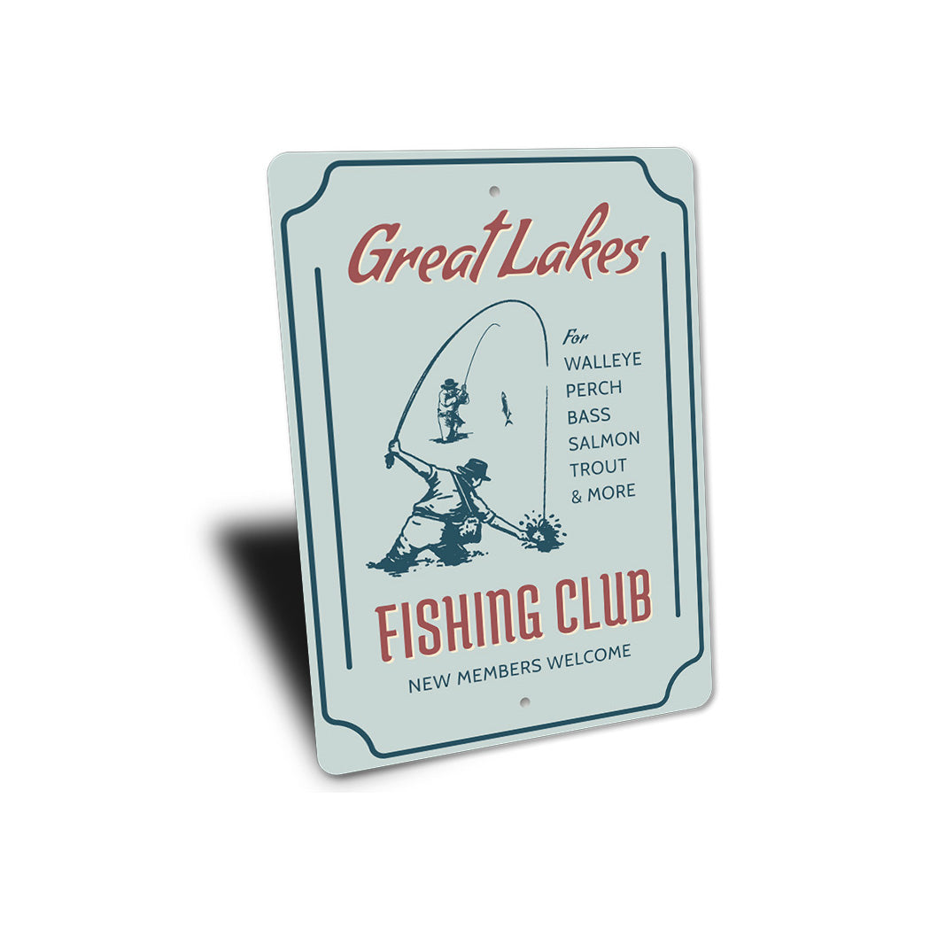 Great Lakes Fishing Club New Members Welcome Sign