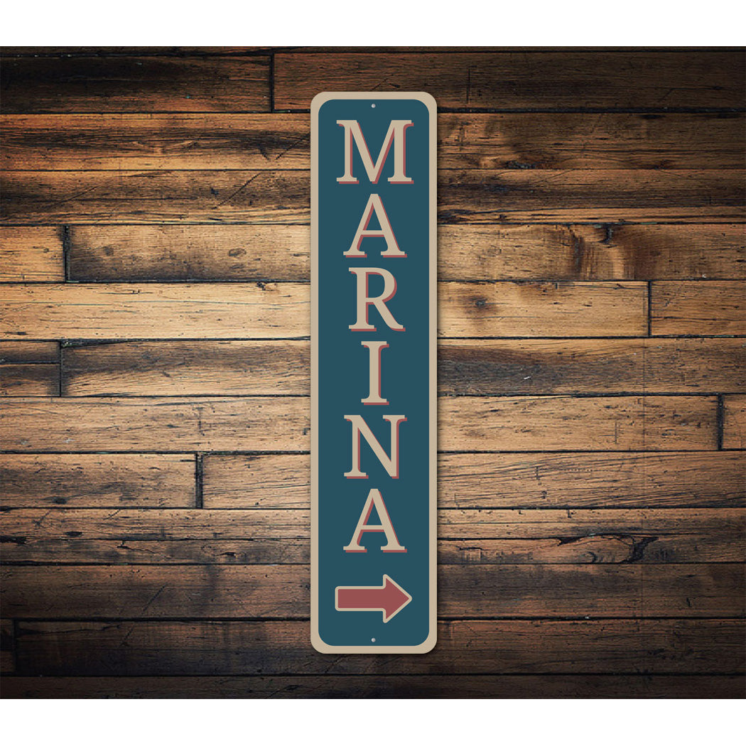 Marina Directional Arrow Boats Yachts Sign