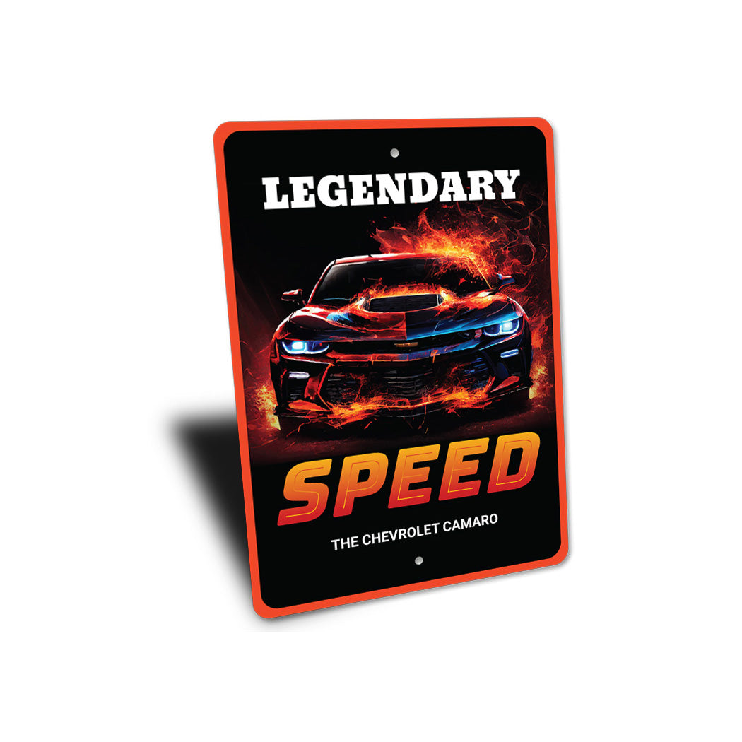 Chevy Camaro Legendary Speed Sign