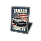 Chevy Camaro Country USA Flag Sign