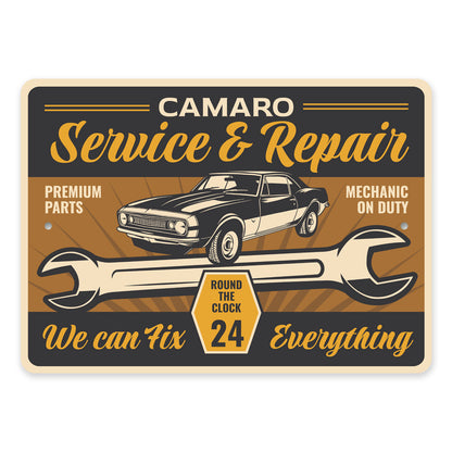 Camaro Service And Repair We Can Fix Everything Sign
