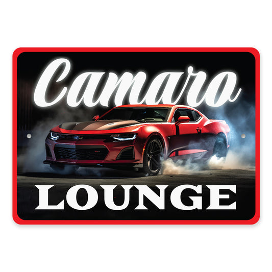 Chevy Camaro Lounge Aluminum Sign