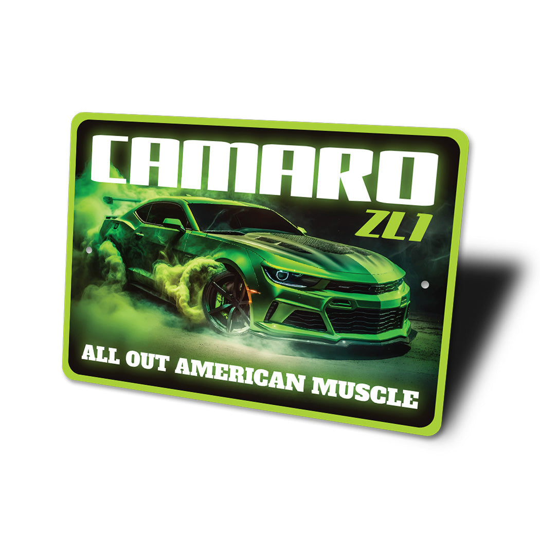 Chevy Camaro ZL1 All Out American Muscle Sign