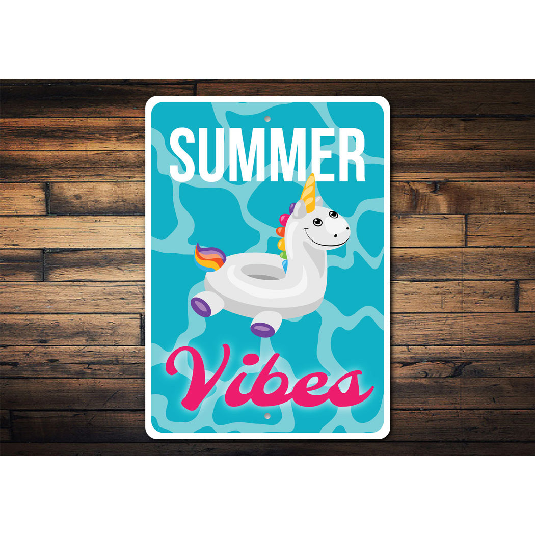 Summer Vibes Pool Sign